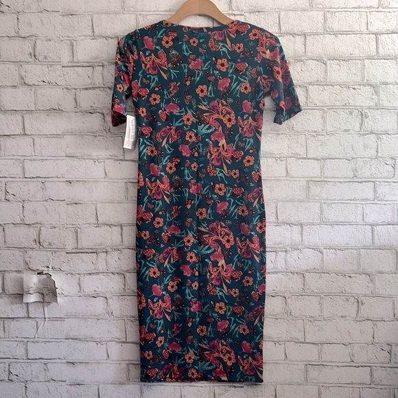 NEW!! Floral Butterfly Julia T-Shirt  Midi Dress Size XXS Lularoe - Picture 2 of 8